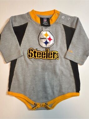 Reebok NFL Steelers Infant Crewneck - Gray & Gold 6/9M